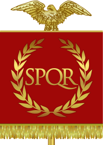 It is interesting to note that the "victor's crown" lauryl on the Roman Standard flag is the same as that found on the United Nations logo. 