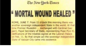 The Lateran Treaty was not the full healing of the deadly wound, but only the beginning... 